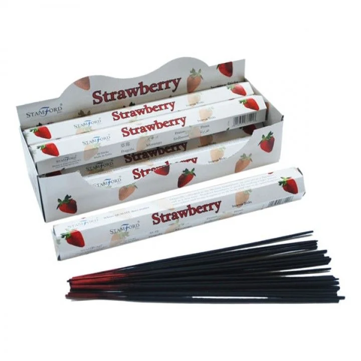 Premium strawberry incense tin.