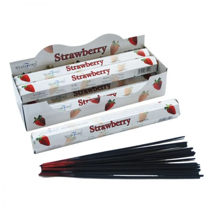 Strawberry Premium Incense sticks – strawberry scented incense presented in a bundle.