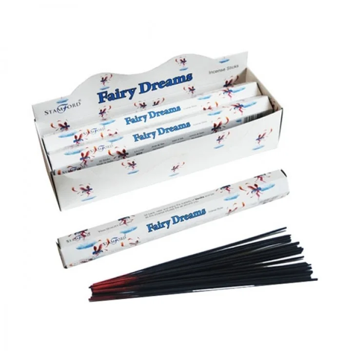 Fairy incense sticks from Fairy Dreams arranged in a neat bundle.