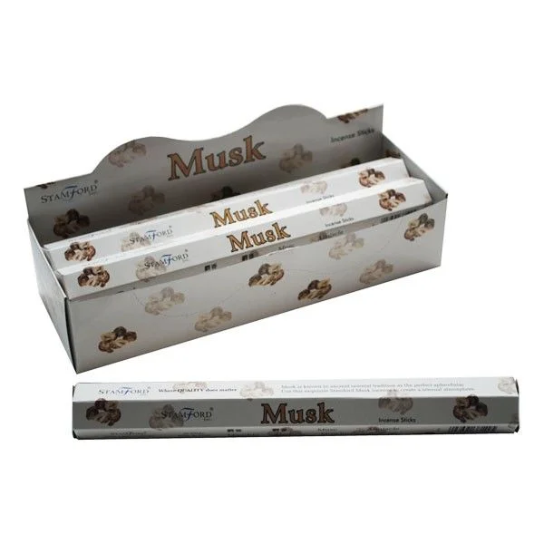 Musk Premium Incense stick presented on a simple background, showcasing a single fragrant incense.
