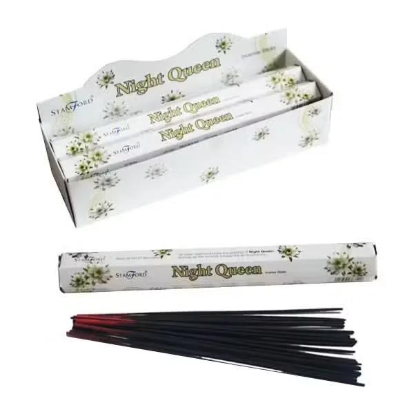 Night Queen Premium incense stick in dark with visible brand label, ideal for incense online.