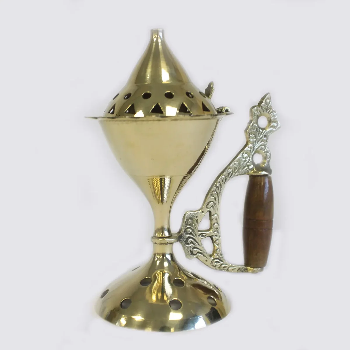 Large cone burner with handle shown upright.