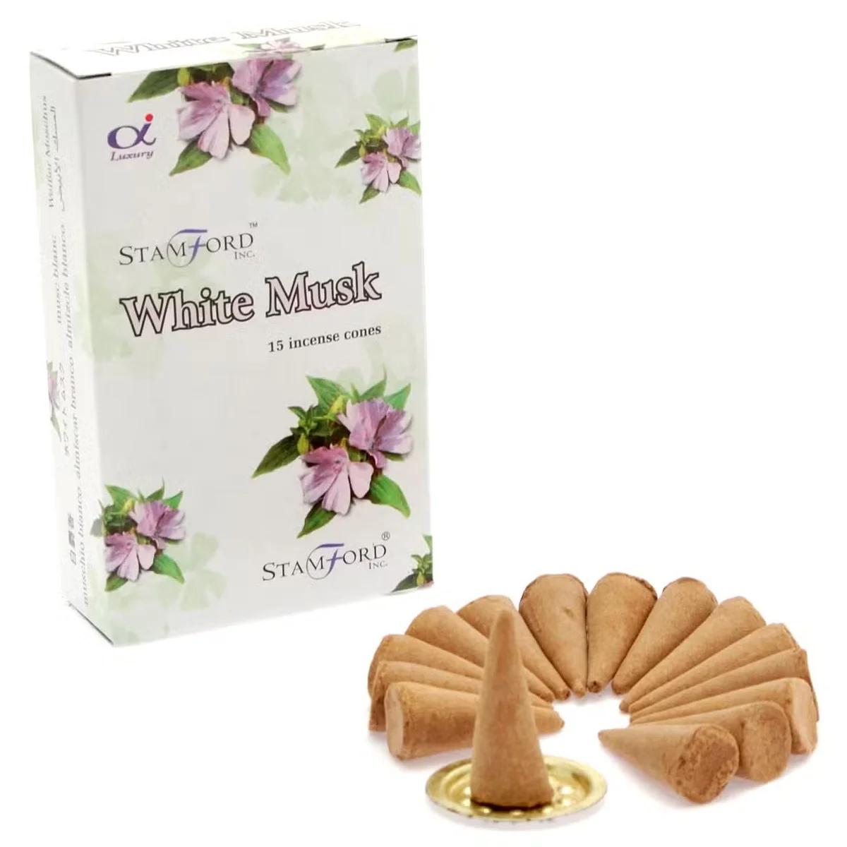 White musk scented cones UK grouped together
