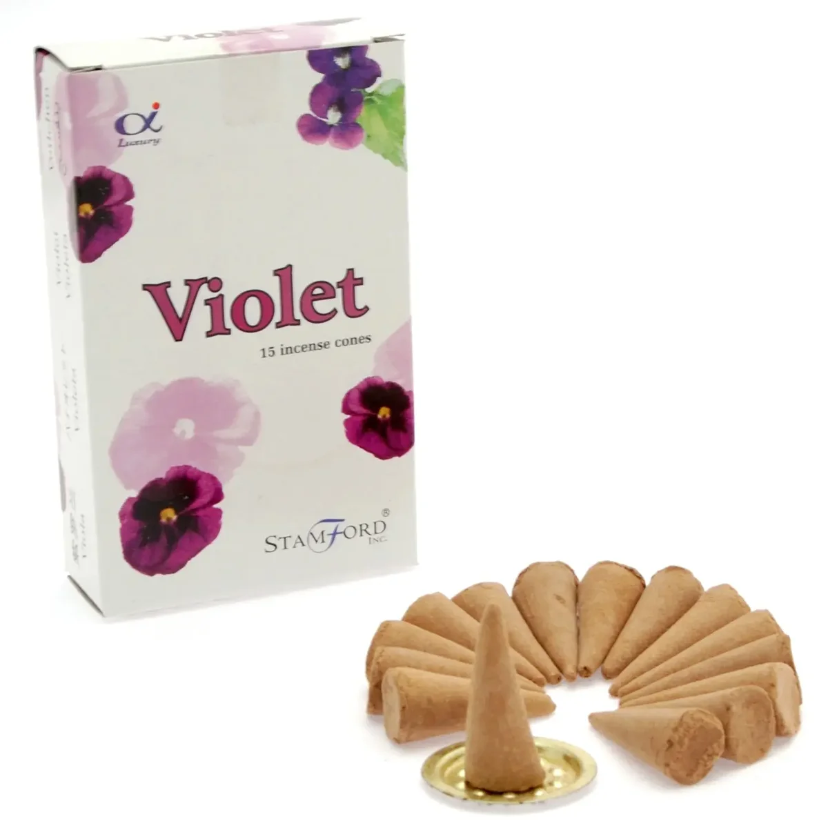 Violet cones forming a modern purple wall art display