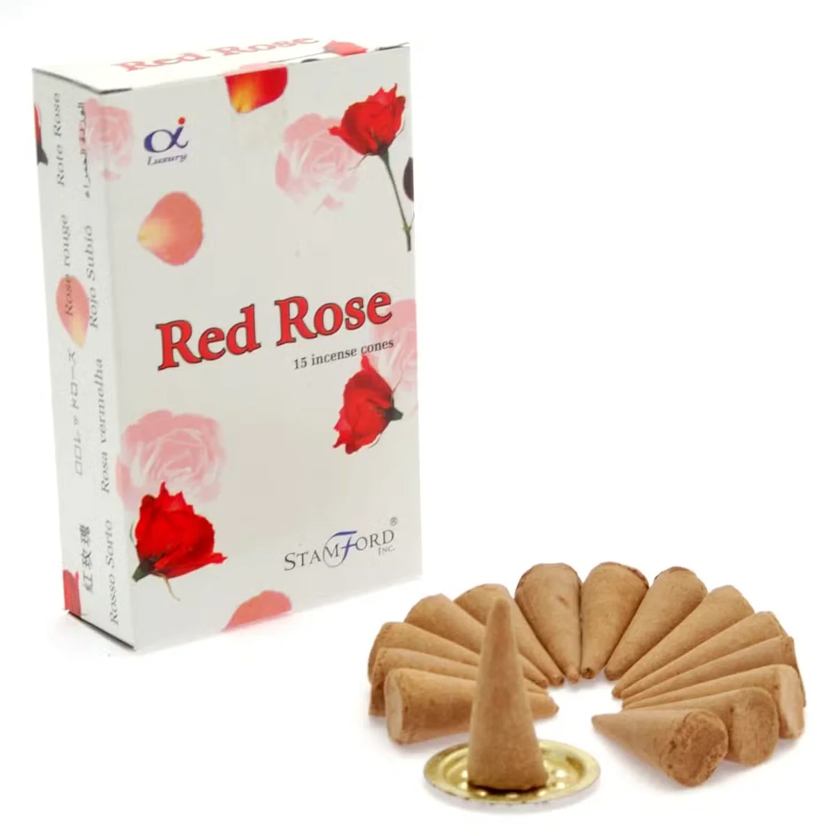 Red rose cones presented as a rose cone ornament