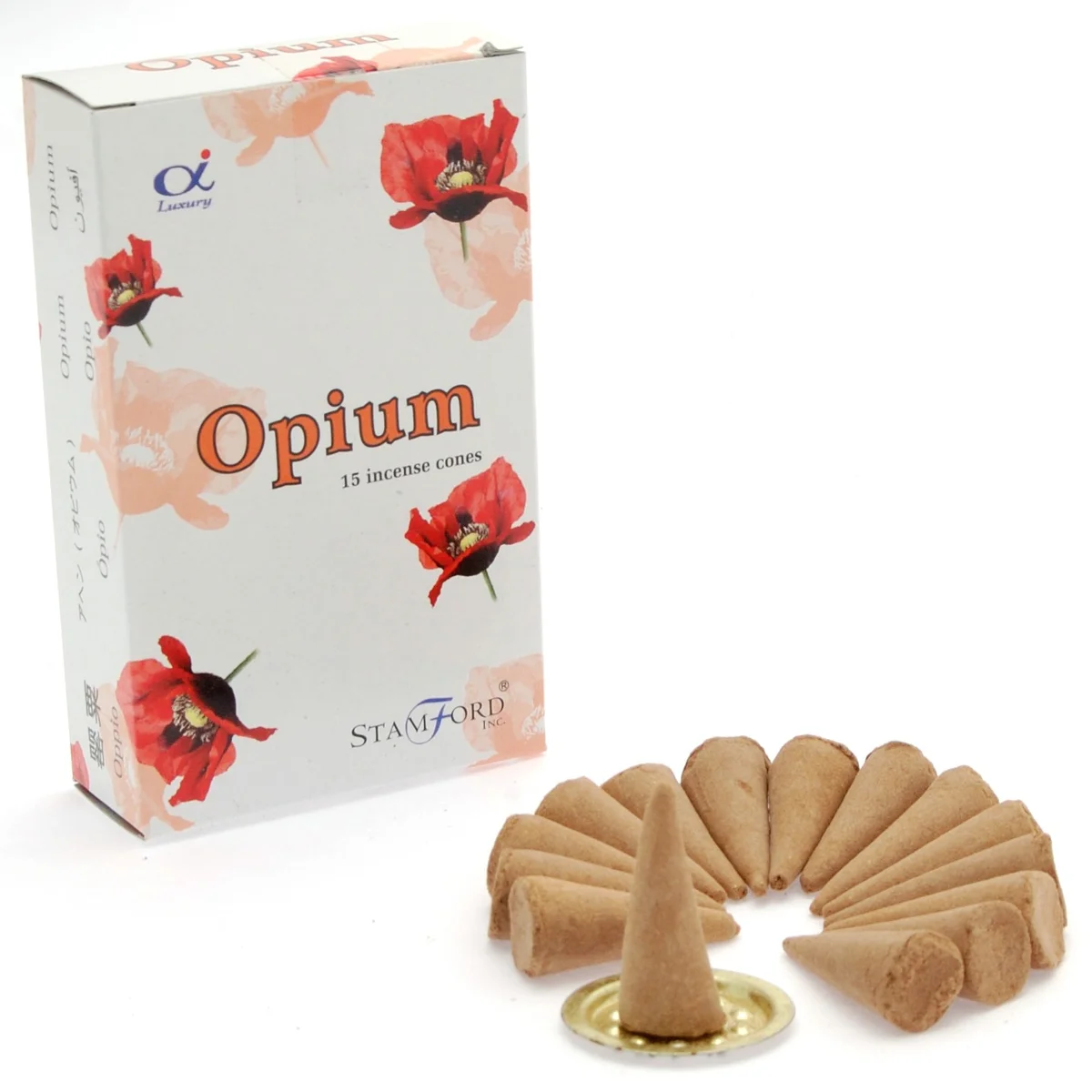 Stack of brightly coloured opium cones, novelty smoking accessories