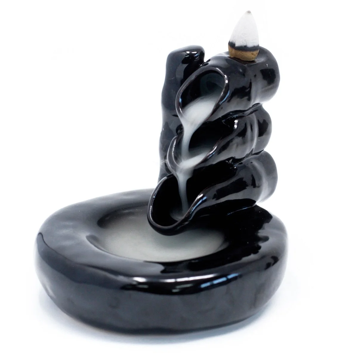 Bamboo incense burner pool with back‑flow design, pouring incense gracefully