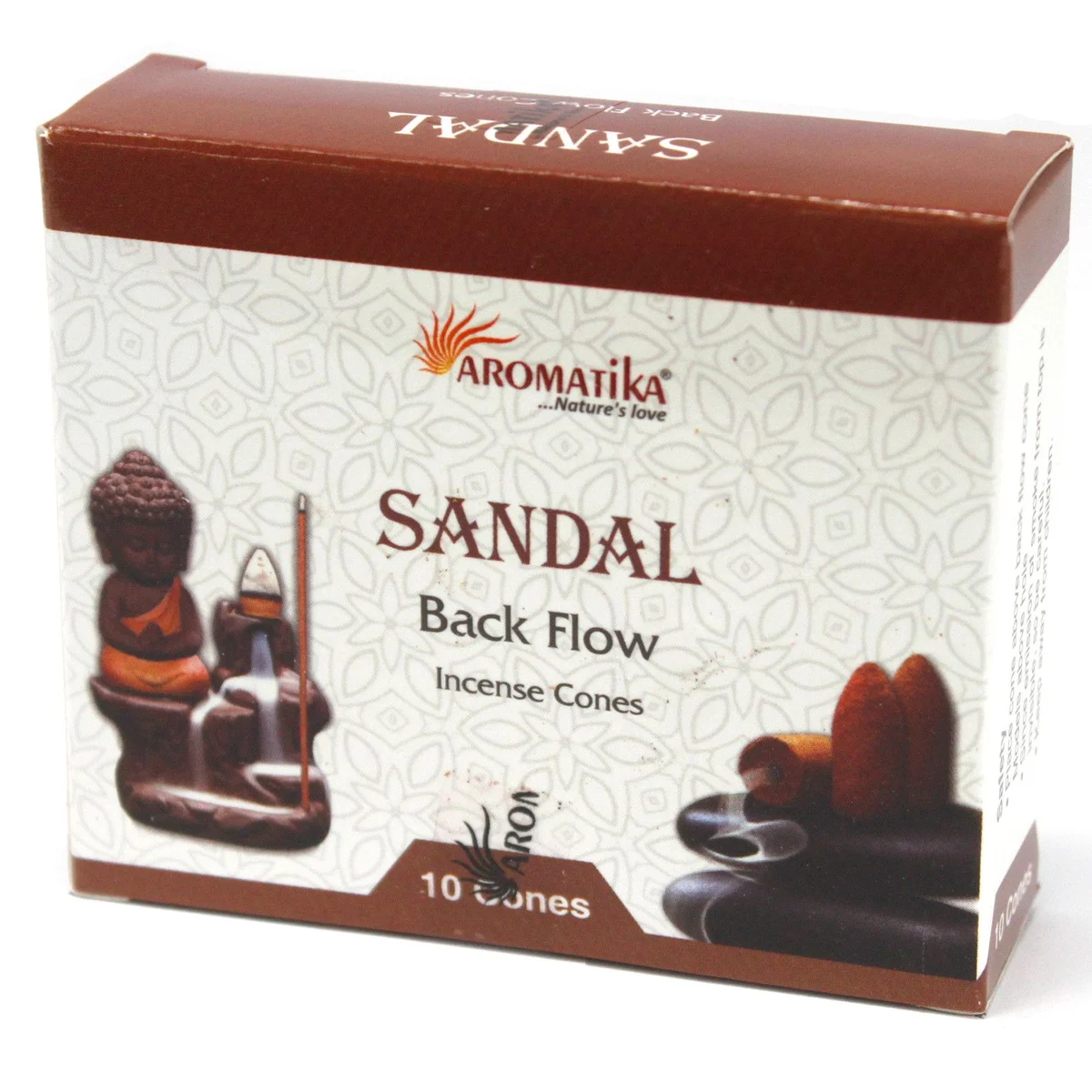 Sandalwood incense cones from Aromatica Backflow collection.