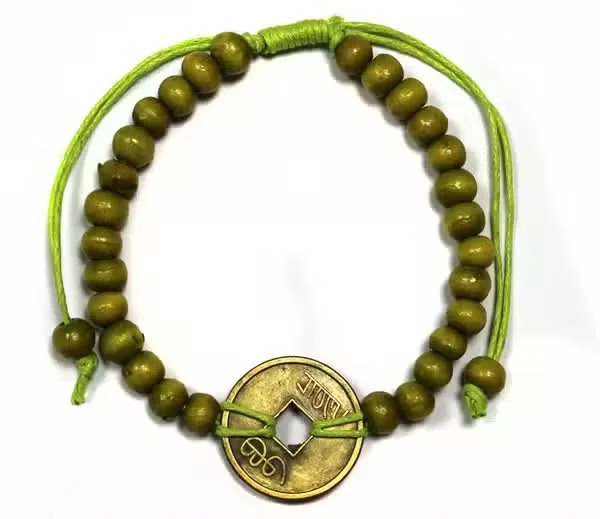 Lime green Good Luck Feng‑Shui bracelet featuring a green luck bracelet design