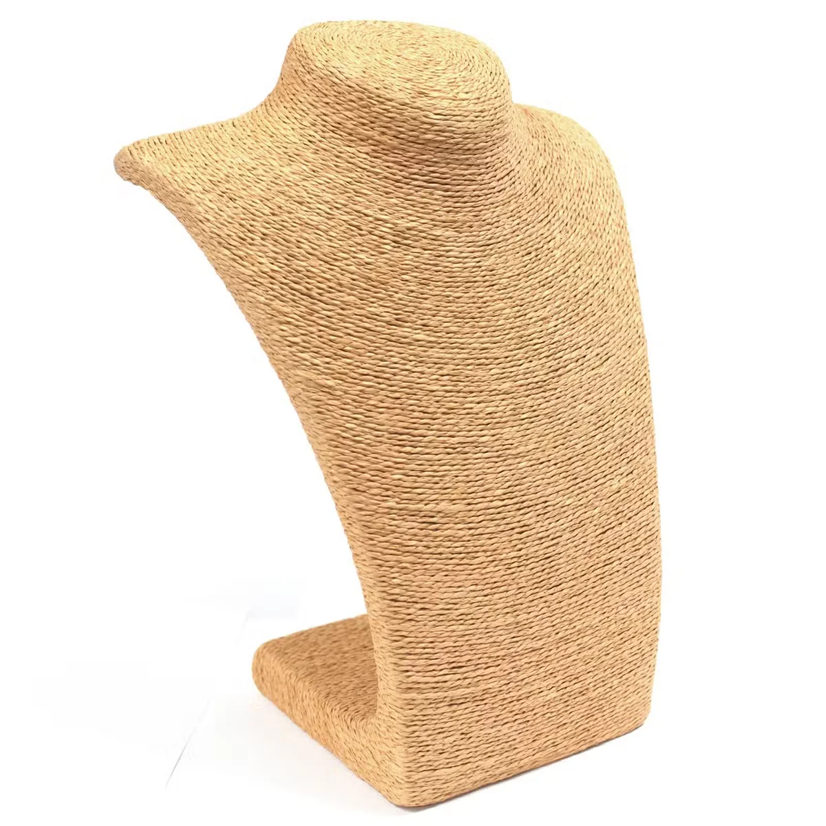 Coffee coloured decorative necklace holder, medium‑sized display.