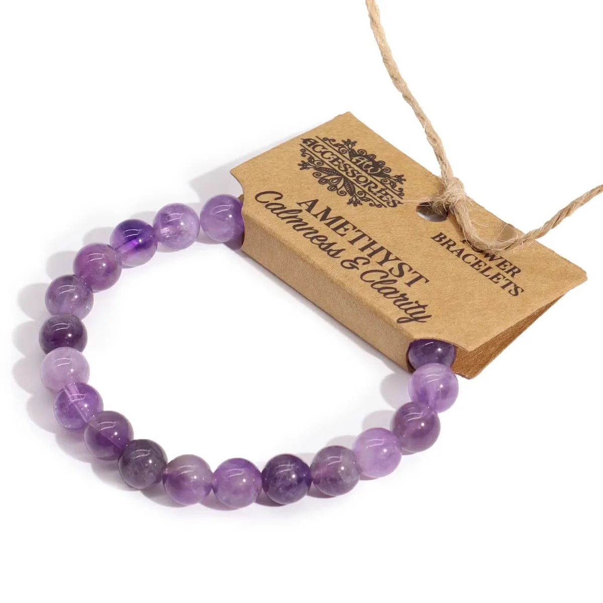 Bracelet amethyst showcased.