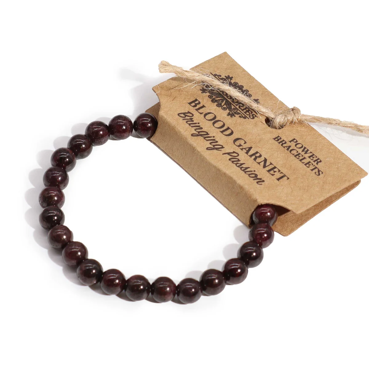 Power bracelet in blood garnet