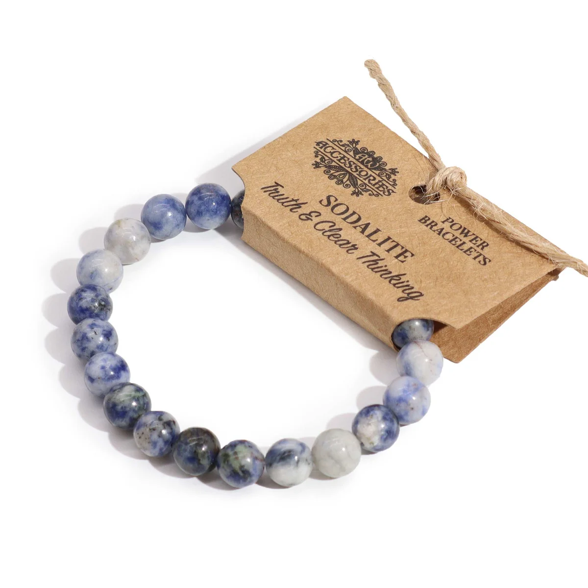 Power bracelet featuring a deep blue Sodalite stone