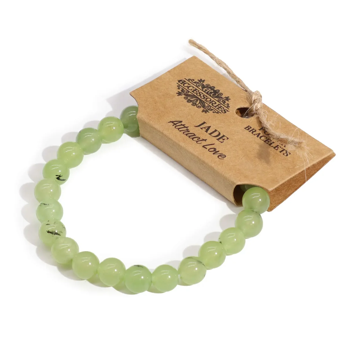 Jade bracelet featuring a power design, highlighting its striking green jade material.