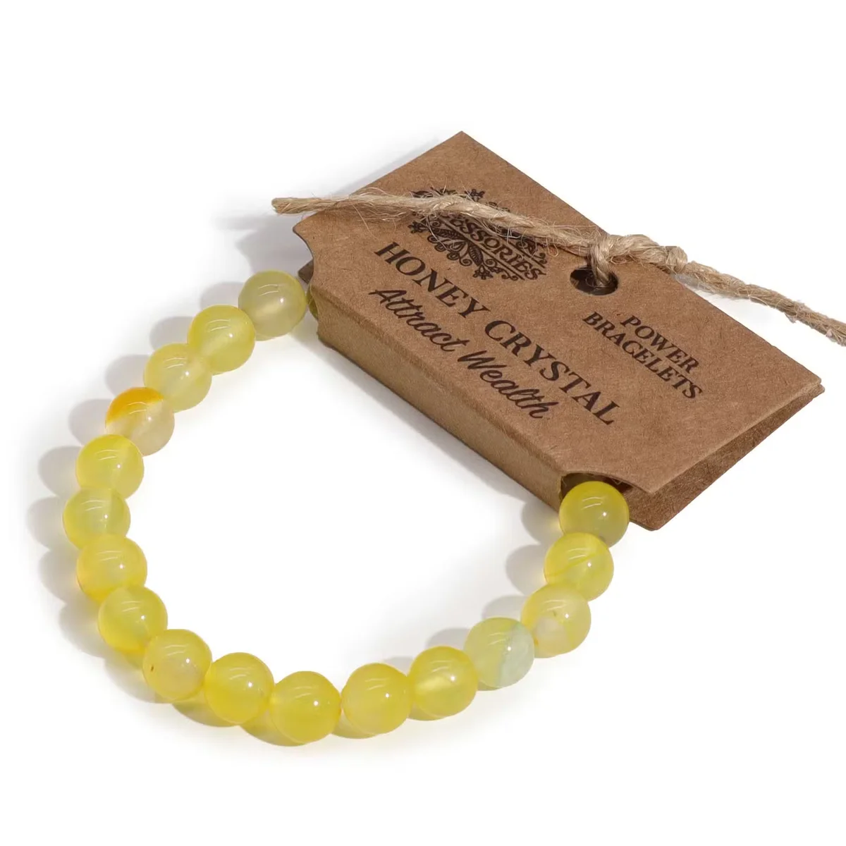 Honey bracelet featuring honey crystal accents.