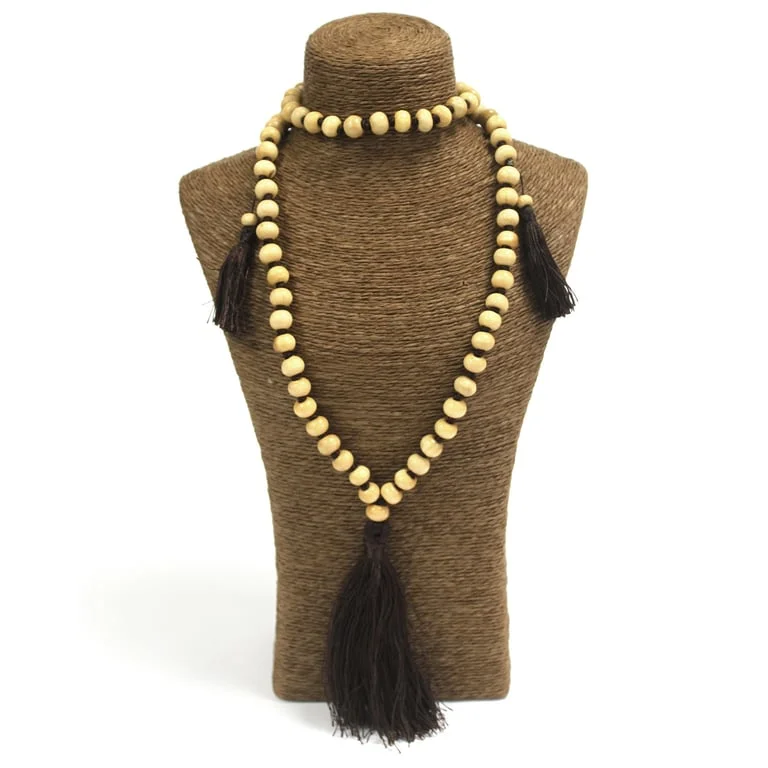 Brown tassel decor, 70 cm long, showcased against a neutral background.