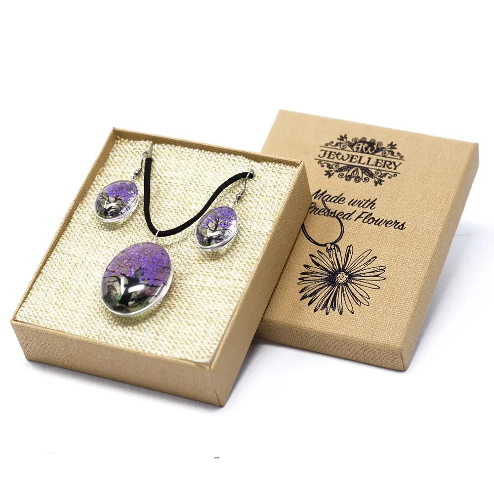 Pressed flower decor: lavender Tree of Life set of pressed flowers.