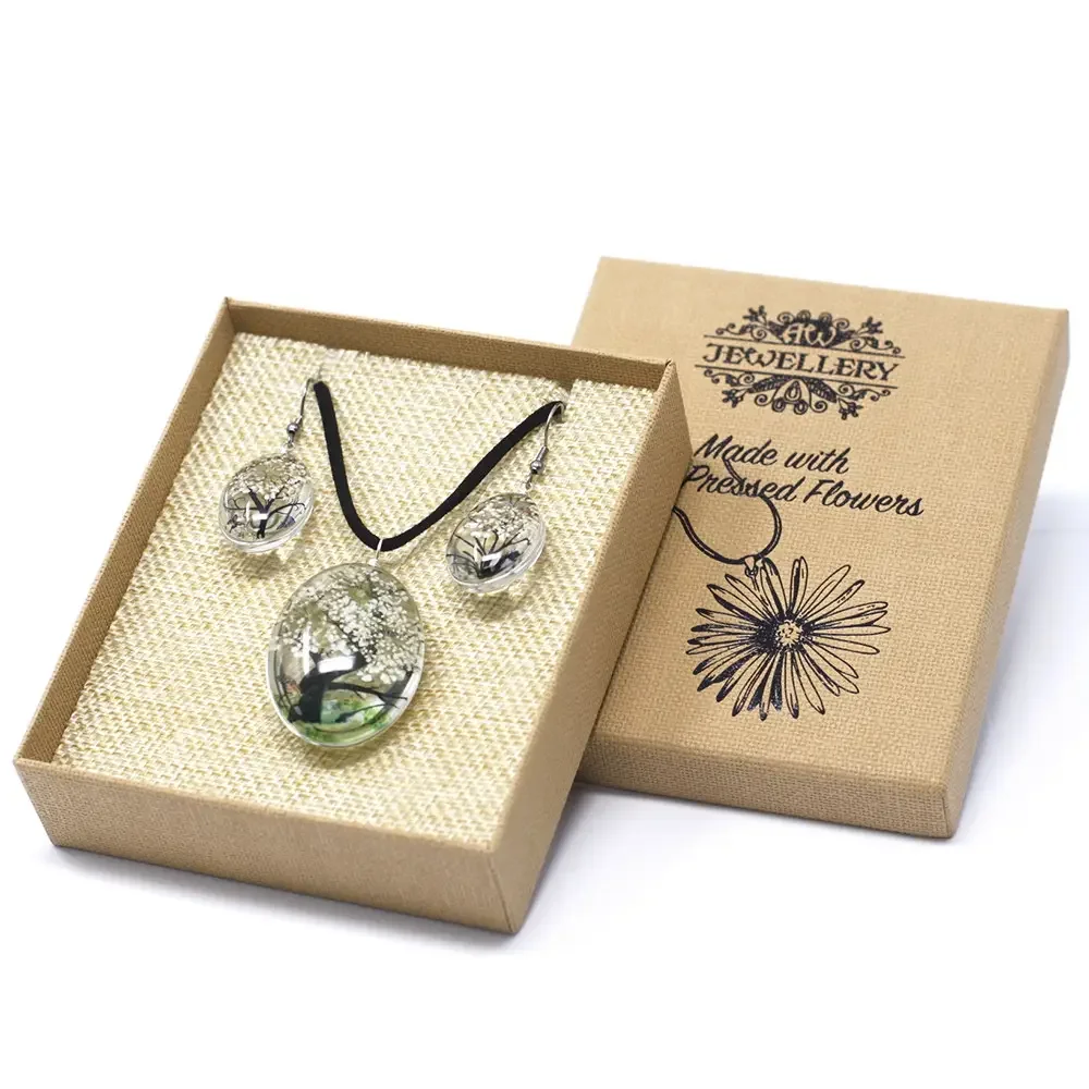 White pressed flower Tree of Life decor set displaying delicate blossoms arranged around a central branch