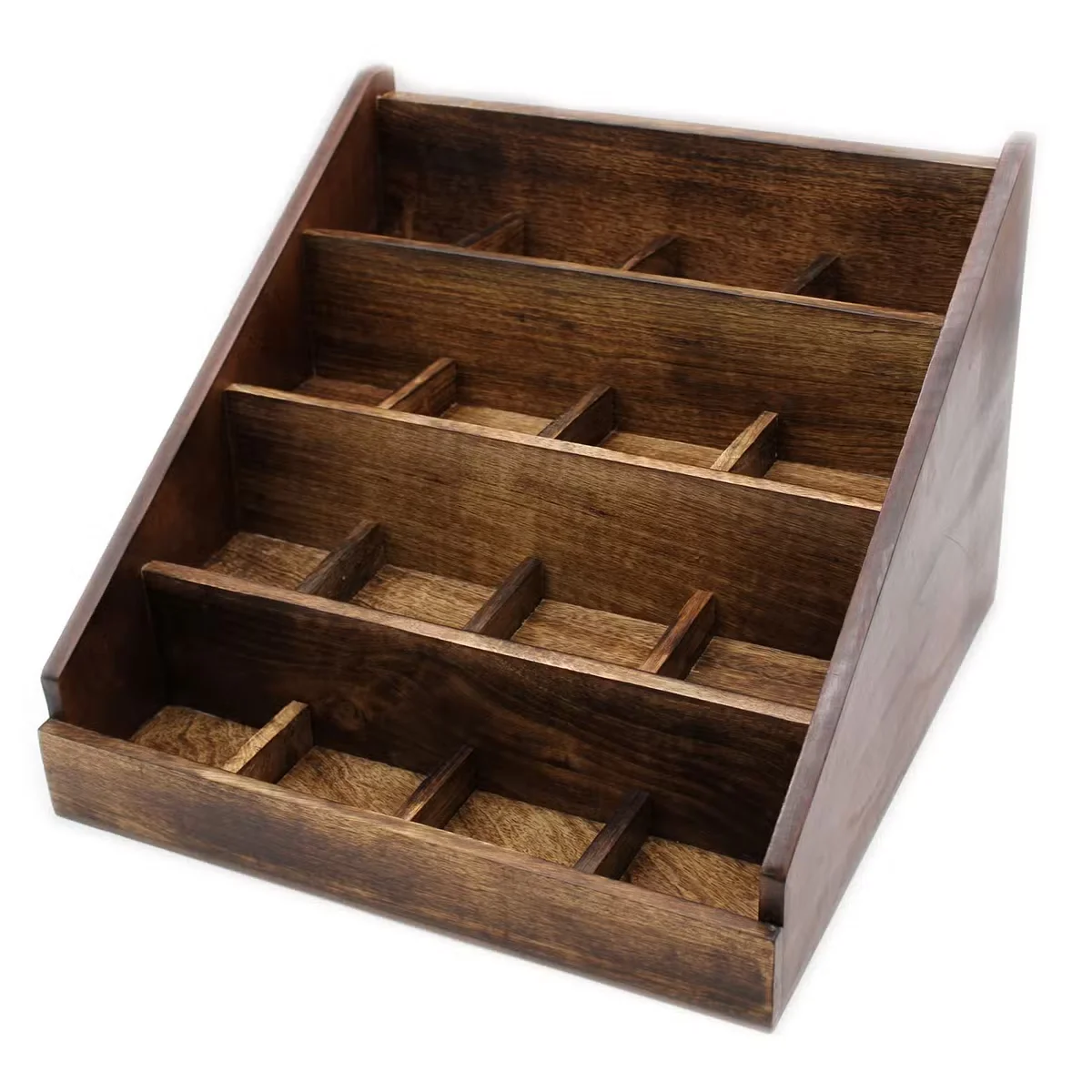 Multi-purpose wooden display stand made from natural mango wood