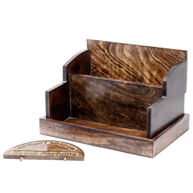 Mango wood room perfume stand shown on a clean white background.
