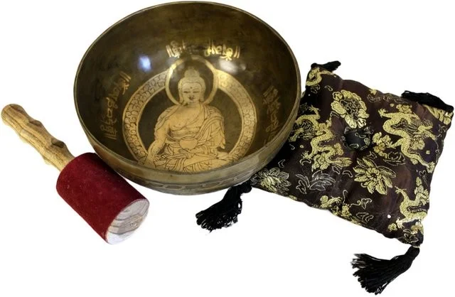 brass golden Buddha figurine in Special S'Bowl set