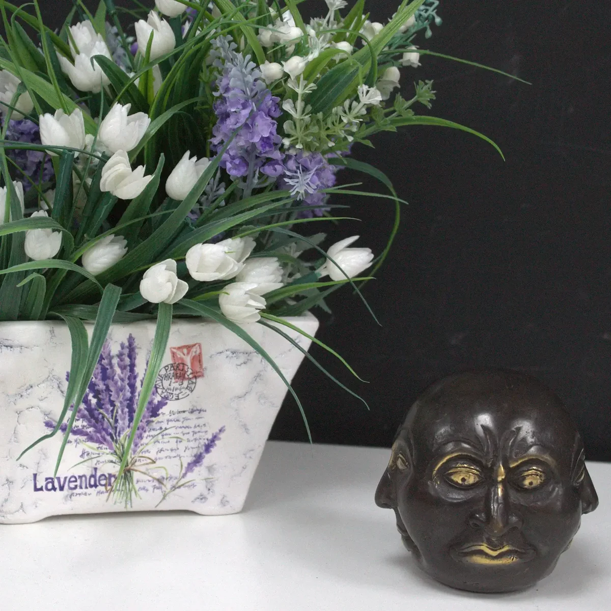 Fengshui Buddha statue, four-faced, 10cm tall.