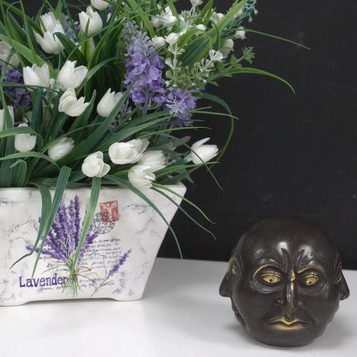 Four Face Buddha statue, 10cm, Fengshui Buddha home decor.