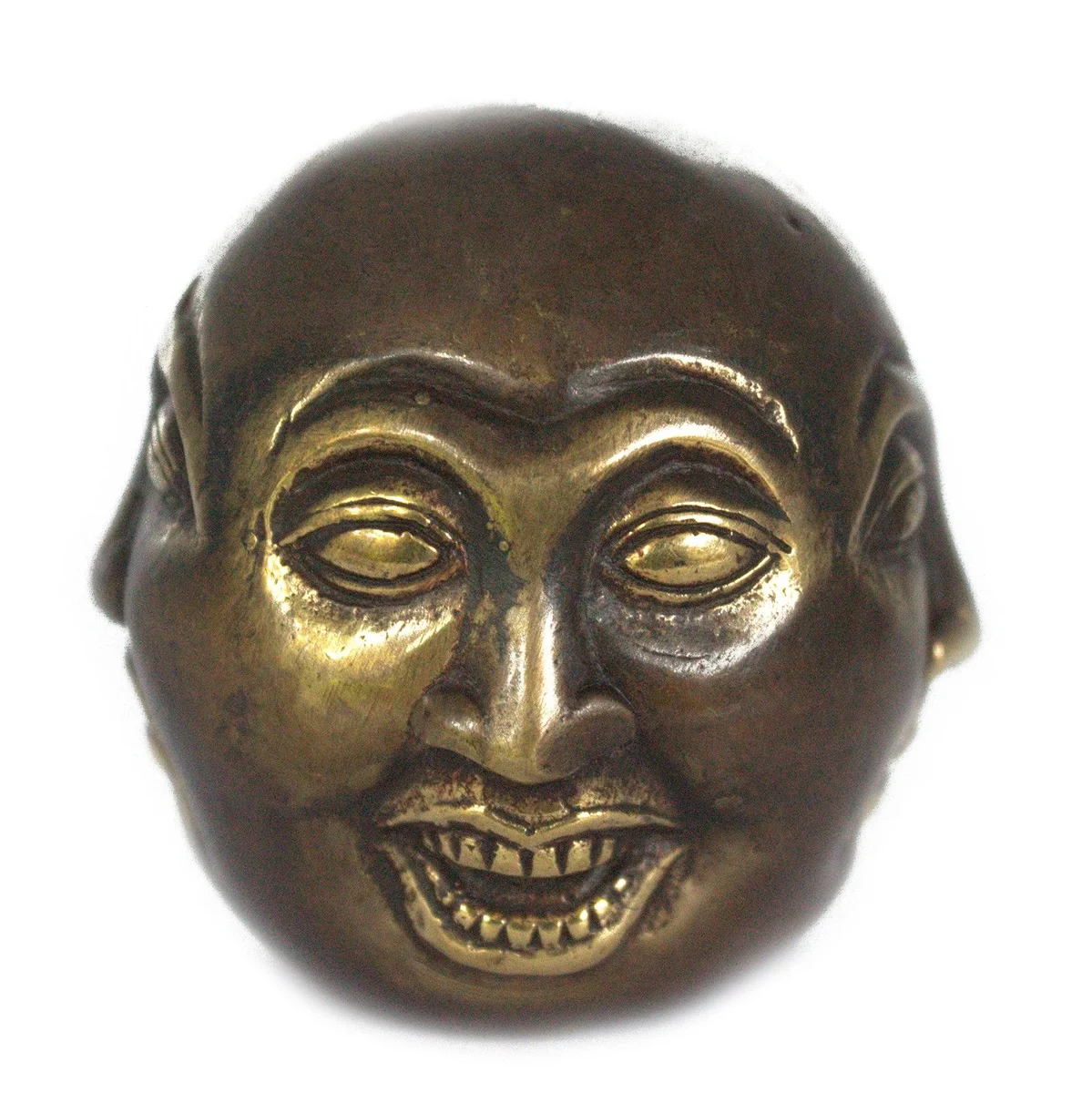 4‑face Buddha figurine, 6 cm Fengshui decorative statue in a balanced pose.