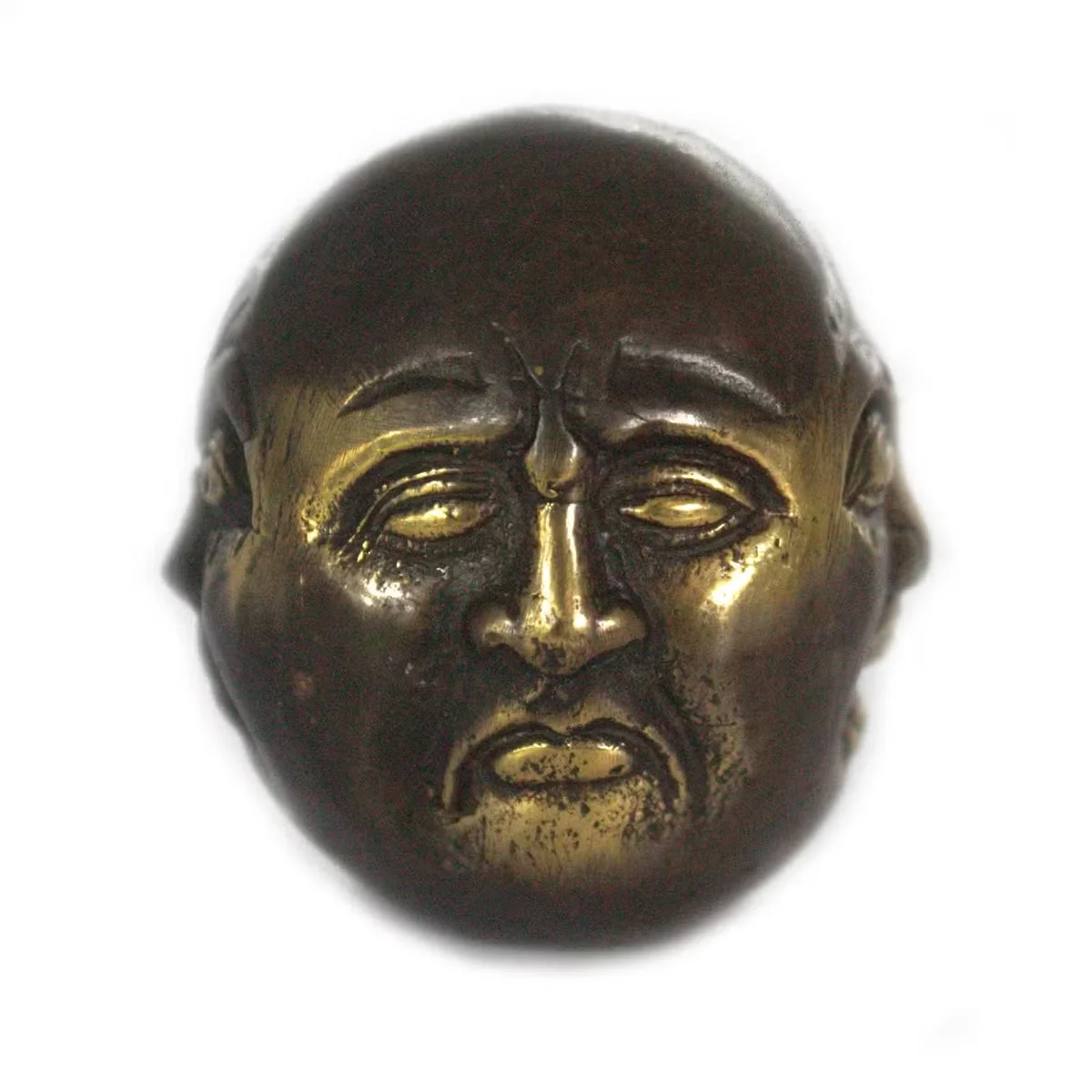 Small Buddha figurine with four faces, 4.5 cm tall, Fengshui decor.