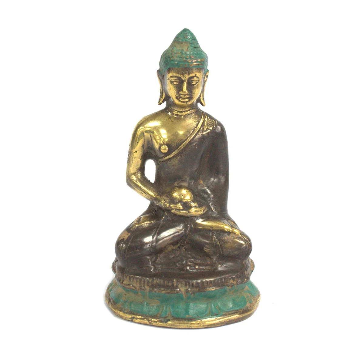 Meditation Buddha in seated pose, classic stylized figure.