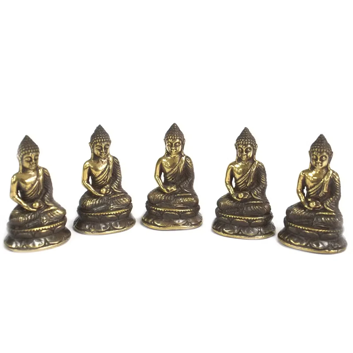 Mini Sitting Buddha statue seated in a meditative pose on a small base.