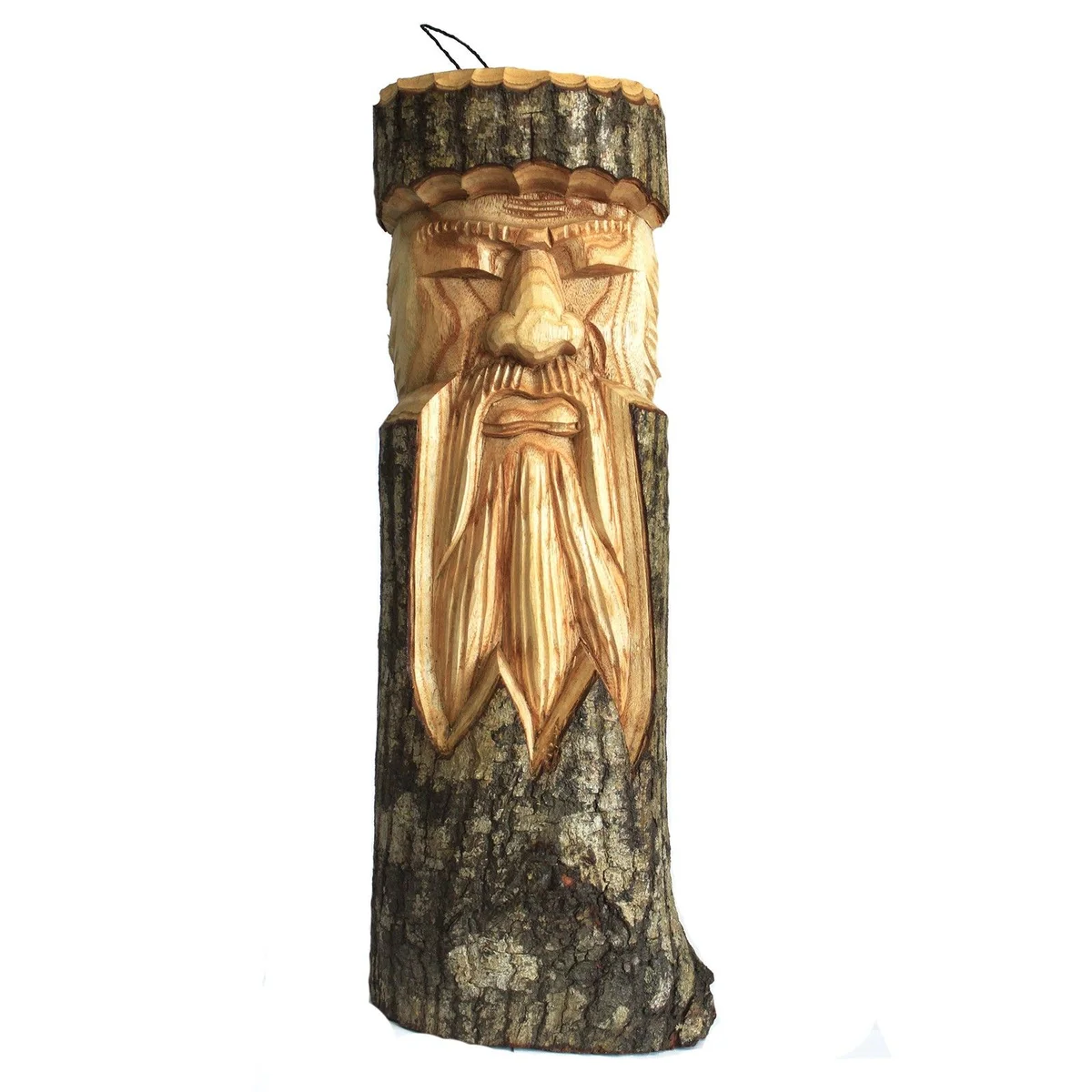 Old man tree figurine, 50x13x6cm, displayed prominently
