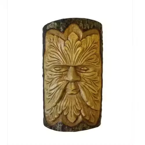Large green man statue measuring 25x19x7cm.