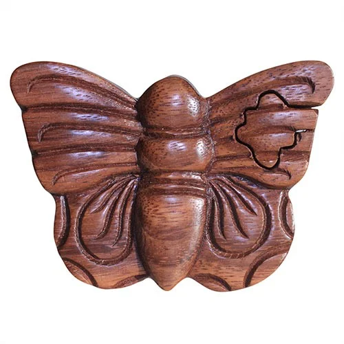 Bali butterfly box featuring an ornate butterfly design