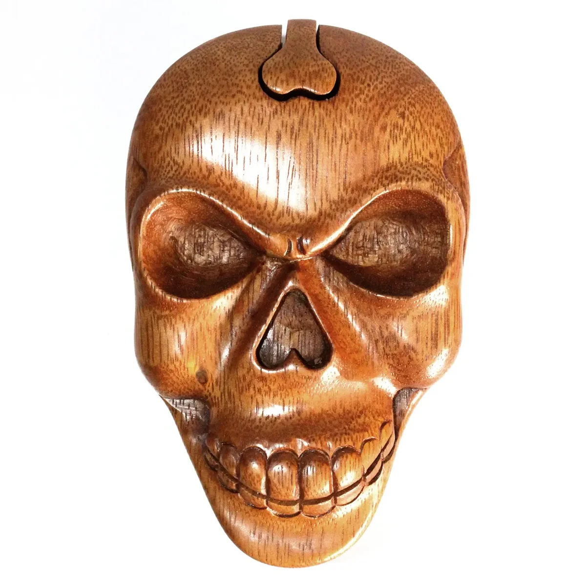 Bali magic box featuring a stylised skull design on its lid.