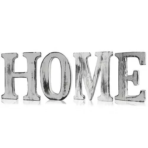 Shabby chic letters displayed as wall decor