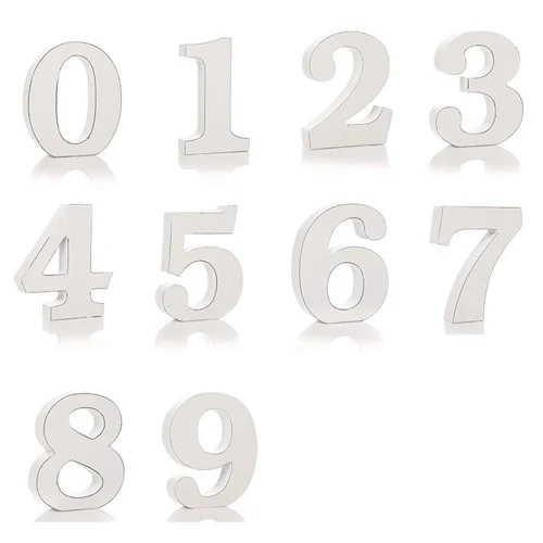 Shabby chic decor numbers 0‑10, distressed lettering for wall hanging