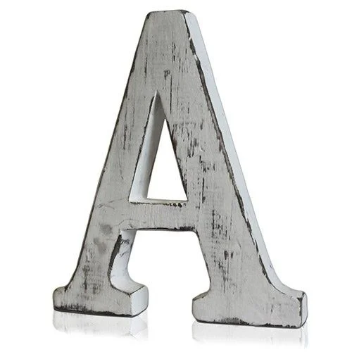 shabby chic letter A in a decorative style