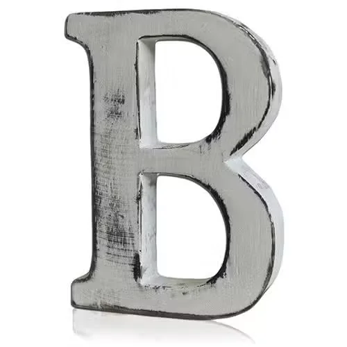 Shabby chic letter 'B', stylish fragment for shabby chic home decor