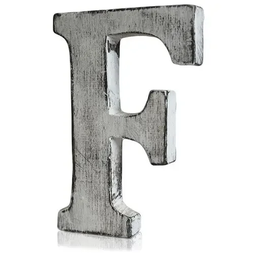 Shabby chic wall letter shaped like the letter F