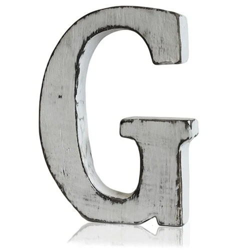 Shabby chic letter G wall decor