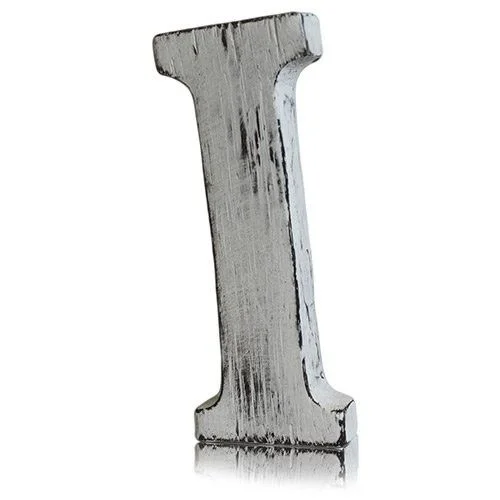 Shabby chic I letter, decorative design.
