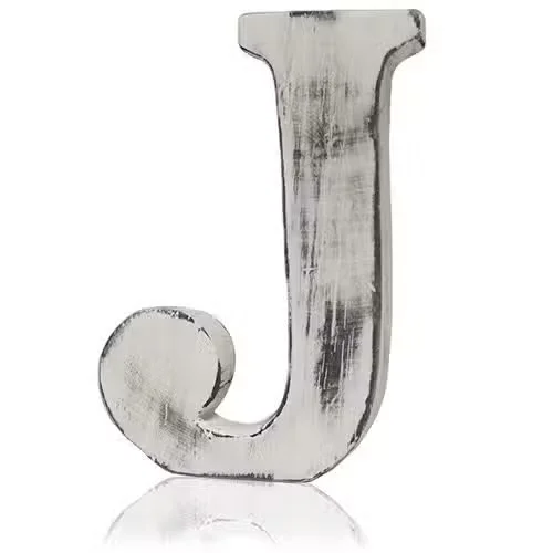 Shabby chic J letter, decorative home item, perfect for shabby chic home decor