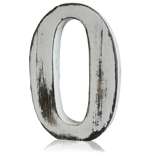 Shabby Chic letter O wall decor, rustic style lettering on wood or metal.