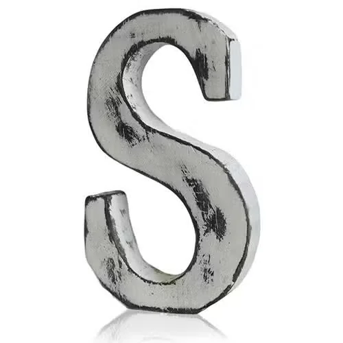 Shabby chic letter S, a decorative element for shabby chic home decor