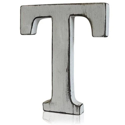 shabby chic letter T displayed as a decorative monogram