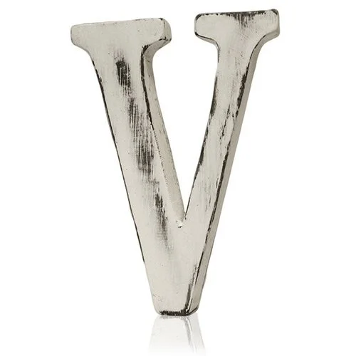 Shabby chic decorative letter V