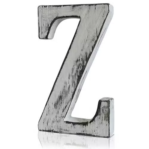 Shabby chic letter Z for home decor