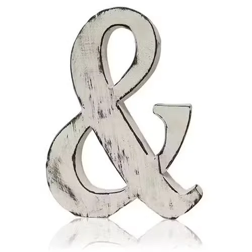 Vintage letters with a shabby chic design, featuring an ampersand