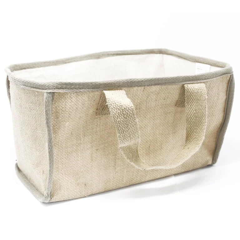 Large shopping basket in natural tone, 33 x 18 x 20 cm displayed upright